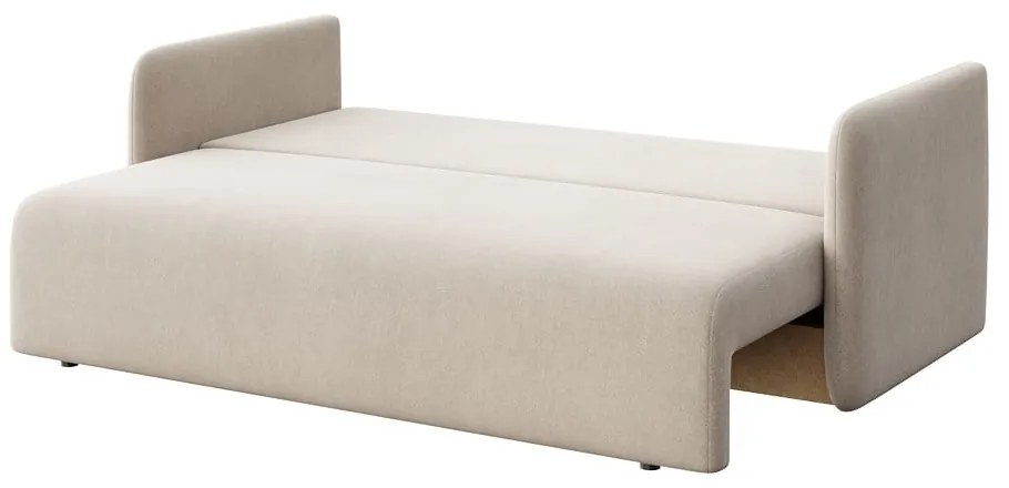 Beżowa aksamitna rozkładana sofa 220 cm Chaum – Rodier