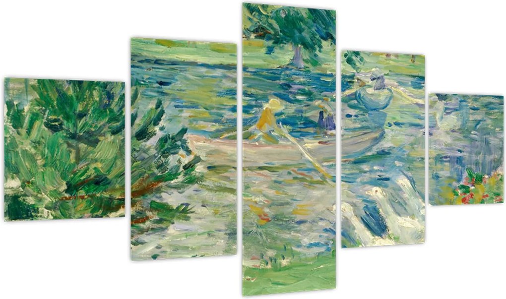 Obraz - Berthe Morisot, Girl in a Boat with Geese, reprodukcje (125x70 cm)