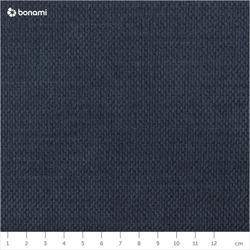 Ciemnoniebieskie tapicerowane łóżko dwuosobowe ze schowkiem i stelażem 200x200 cm Kelp – Micadoni Home