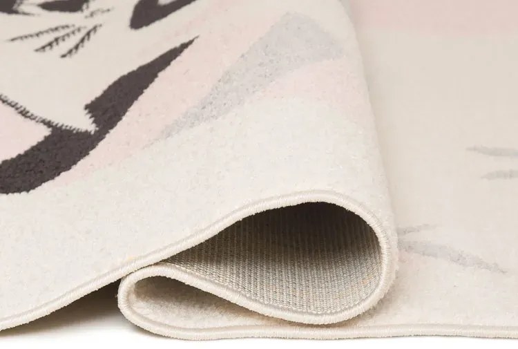 Biały dywan dziecięcy z szopem T3-S04