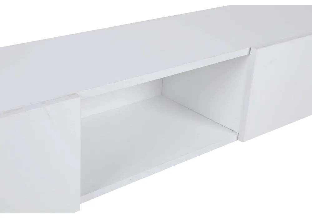 Biała szafka pod TV 180x30x25 cm Wagna – Kalune Design