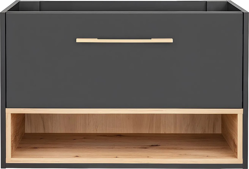 Szafka łazienkowa wisząca antracytowa - 80 cm - YANGRA