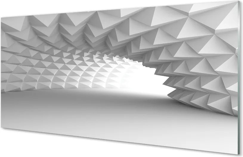 Panel szklany do Kuchni Tunel ze Stożków 3D