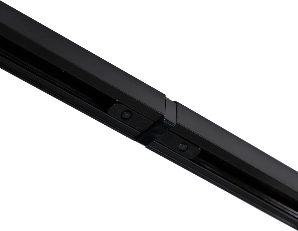 Nowoczesny system szynowy z 10 reflektorami czarny 1-fazowy - Iconic Jeana