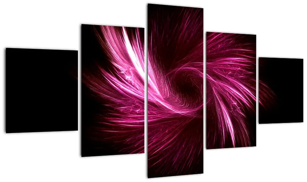 Obraz - różowa abstrakcja (125x70 cm)
