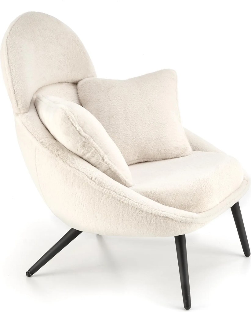 Fotel Merry z tkaniny imitującej futro