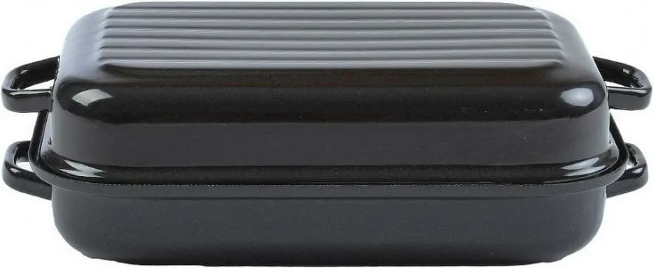 Belis Emaliowana brytfanna podwójna z żebrowaniem, 40 cm, 40 cm