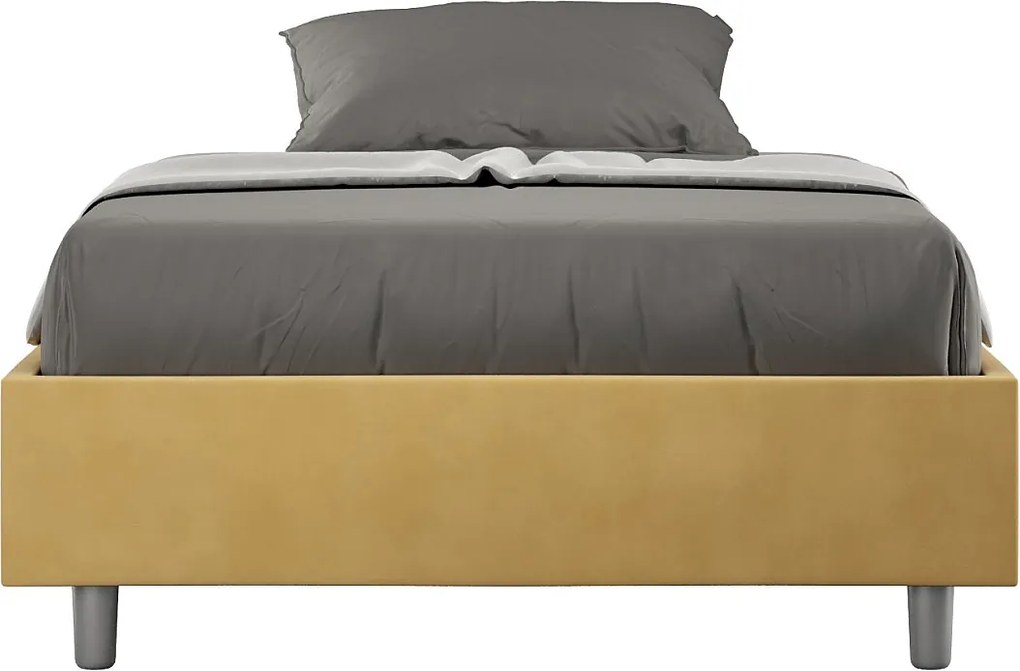 Łóżko bez stelaża tapicerowane 120x210 microfibra okra Azelia