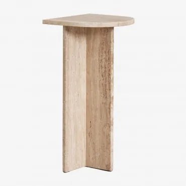Zestaw 2 Stolików Nocnych Z Naturalnego Kamienia Corwel Travertine - Sklum