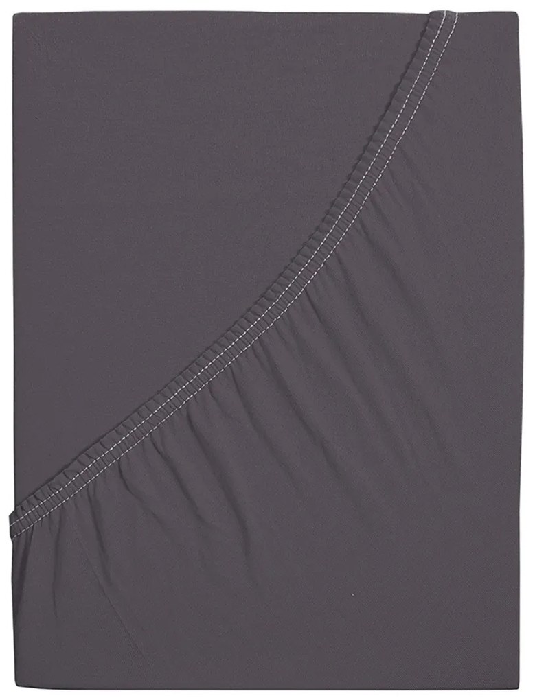 4Home prześcieradło jersey Mako antracyt, 90 x 200 cm