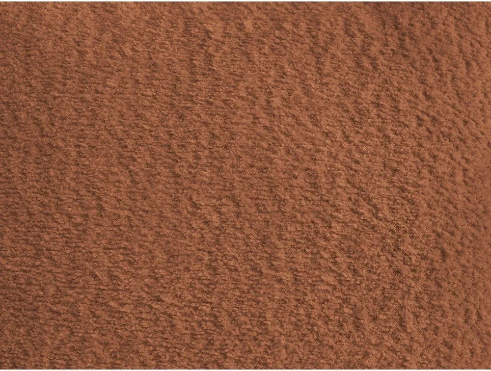 Pomarańczowy podnóżek z materiału bouclé Montaigne – Bobochic Paris