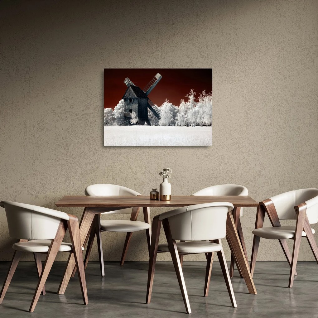Obraz na szkle młyna (70x50 cm)