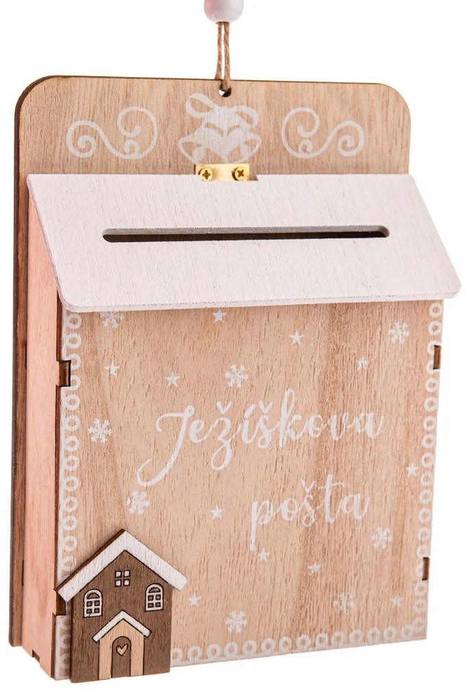 Drewniana skrzynka na listy Poczta Mikołaja