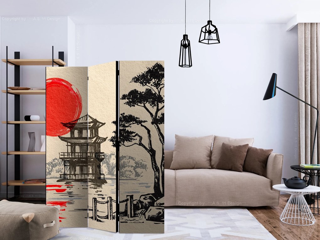 Parawan jednostronny Orient 135x172 cm 3-częściowy wielokolorowy ARTGEIST B