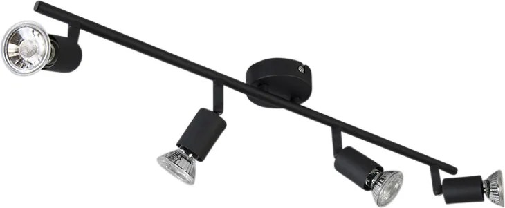 Industrialny reflektor czarny, regulowany, 4-światłowy - Jeany