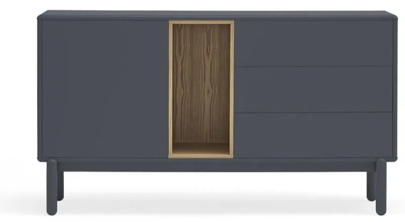 Ciemnoszara niska komoda 137x76 cm Corvo – Teulat