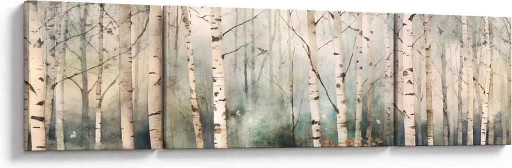 Obraz - Rysowanie wzoru lasu (170x50 cm)