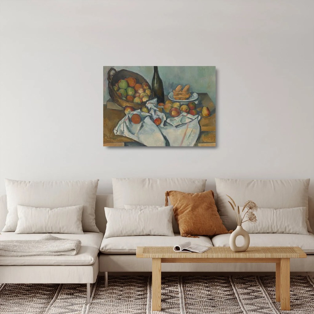 Obraz na szkle - Paul Cezanne, The Basket of Apples, reprodukcje (70x50 cm)