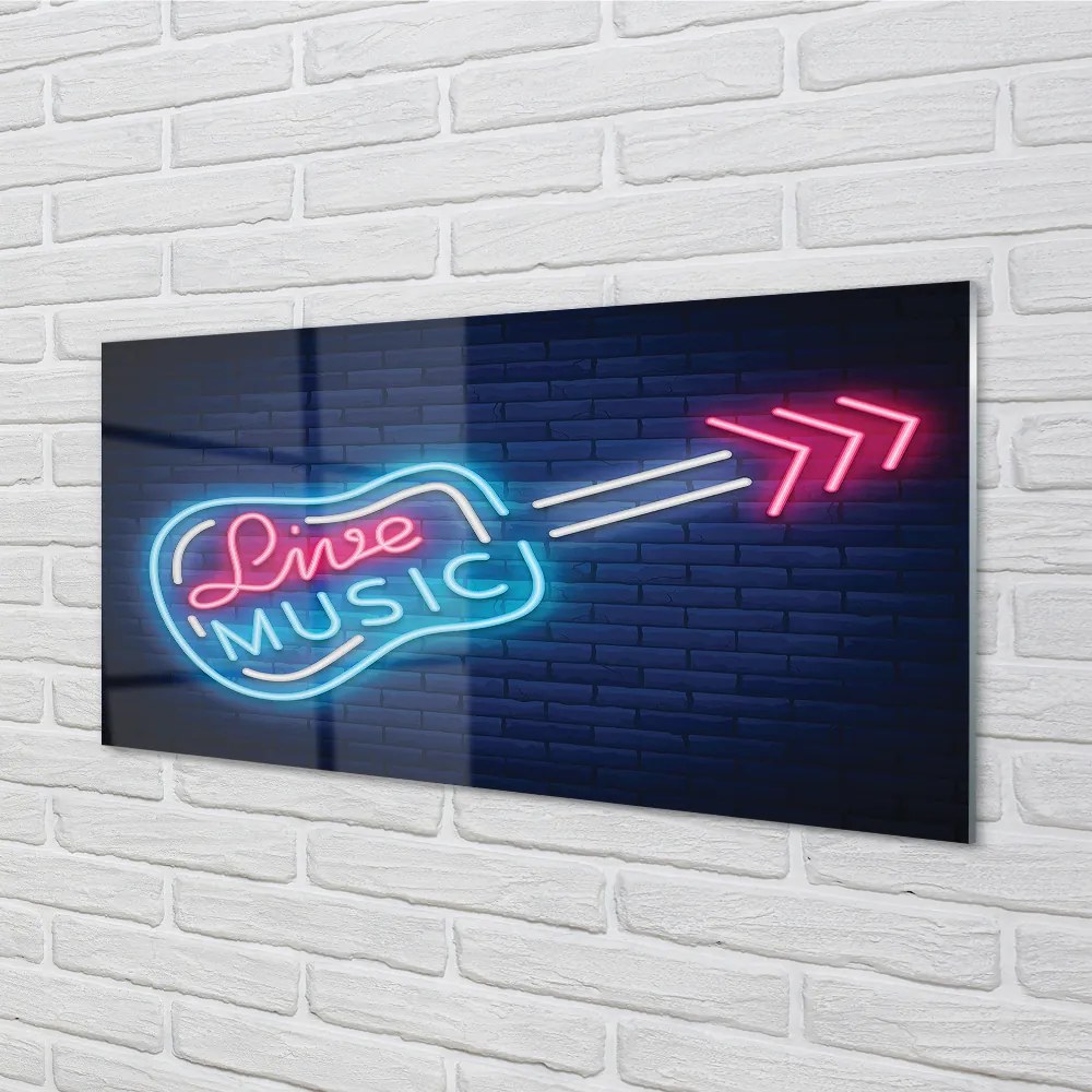 Panel szklany do Kuchni Muzyczny Blask Neonów