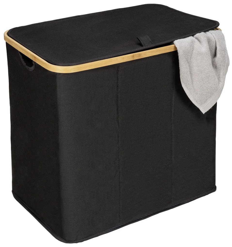 Kosz na pranie, bambus, 57 x 50 x 37, Trio Ecori, WENKO