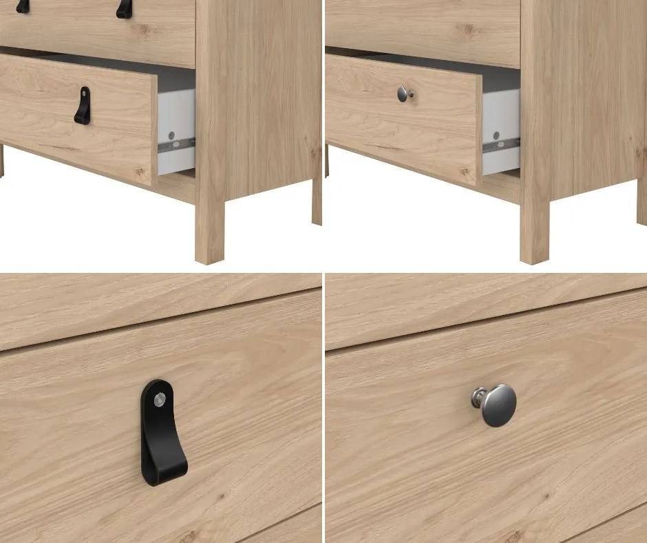 Nowoczesna komoda pokojowa z szufladami Madrid 3+2, jackson hickory