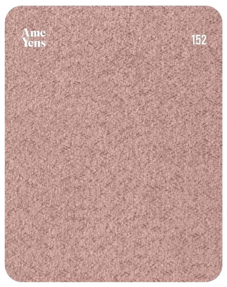 Różowy fotel z materiału bouclé Kukumo – Ame Yens
