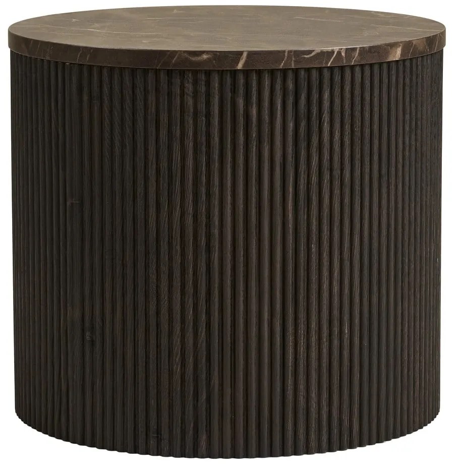 Okrągły stolik z blatem w dekorze marmuru ø 45 cm Rota – House Nordic