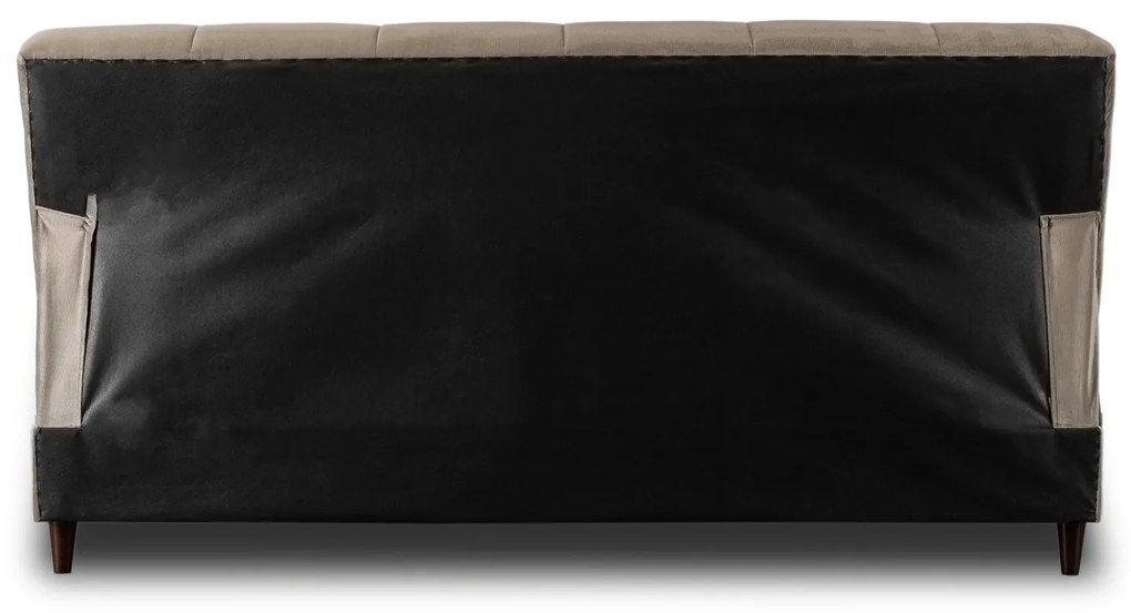 Sofa z Funkcją Spania LIMA Rozkładana Wersalka Dwuosobowa Beżowa Nowoczesna do Salonu
