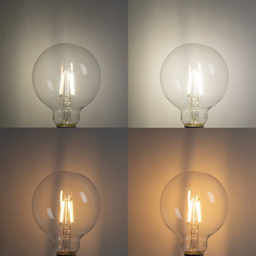 Zestaw 5 inteligentnych żarówek LED E27 G95 4,5W 470lm 2700-6500K