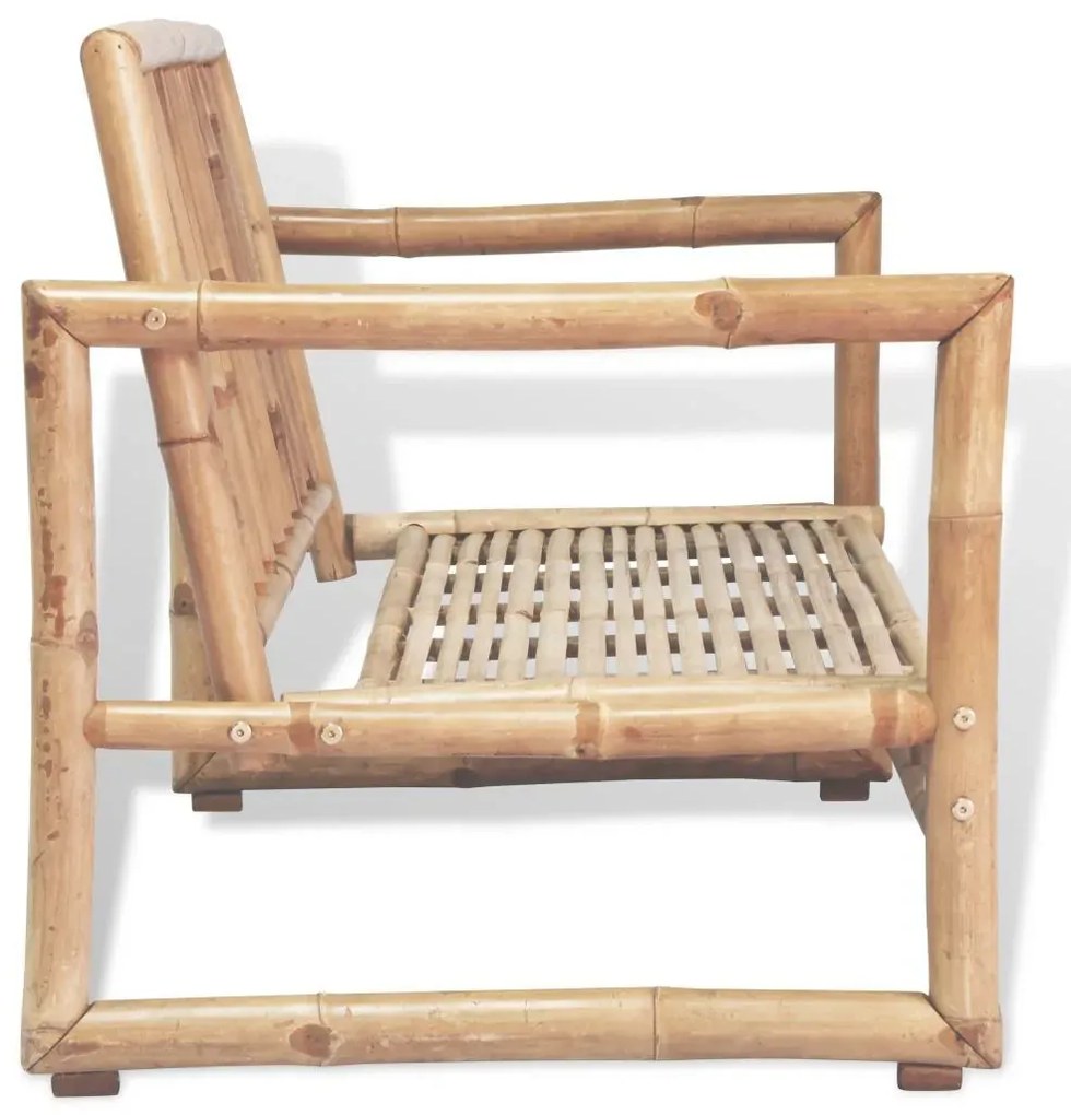 Bambusowa sofa ogrodowa Frawis - brązowa