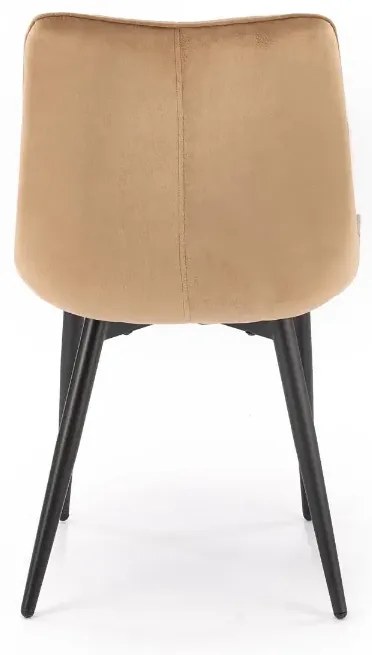Krzesło tapicerowane K580 VELVET beżowe HALMAR