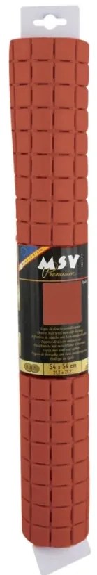 Spirella Antypoślizgowa mata prysznicowa QUADROPremium, terakota, 54 x 54 cm