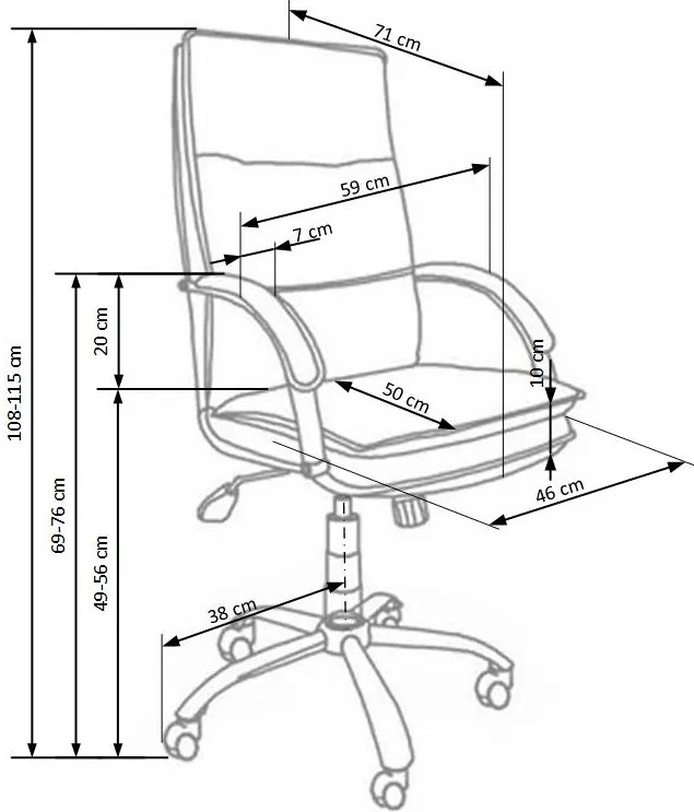 Stylowy fotel gabinetowy Stanley