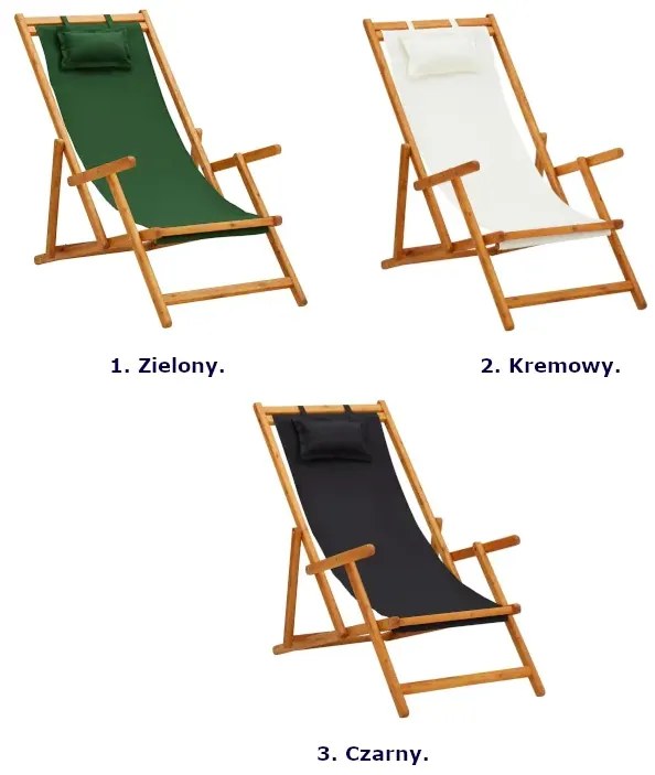 Leżak z poduszką w kolorze zielonym G1-D72