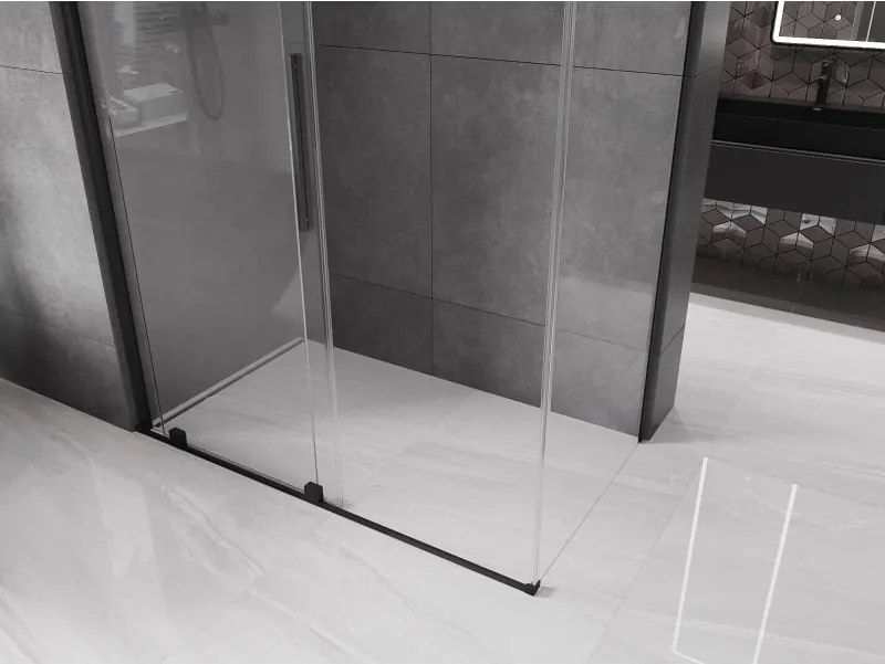 Mexen Velar kabina prysznicowa rozsuwana 160 x 80 cm, transparent, czarna - 871-160-080-01-70