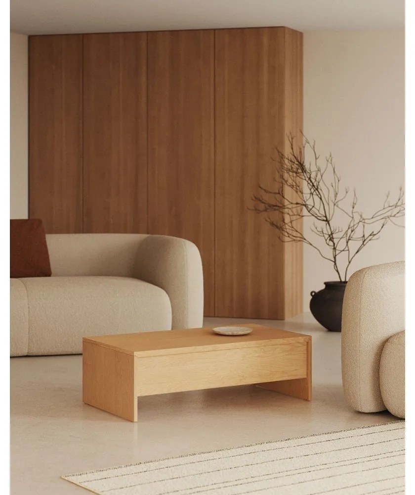 Stolik w dekorze dębu 60x110 cm Abilen – Kave Home