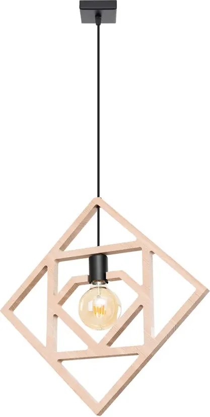 Drewniana skandynawska lampa wisząca K1-E66