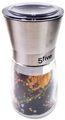 Młynek do przypraw, soli, pieprzu, ręczny, 13 cm