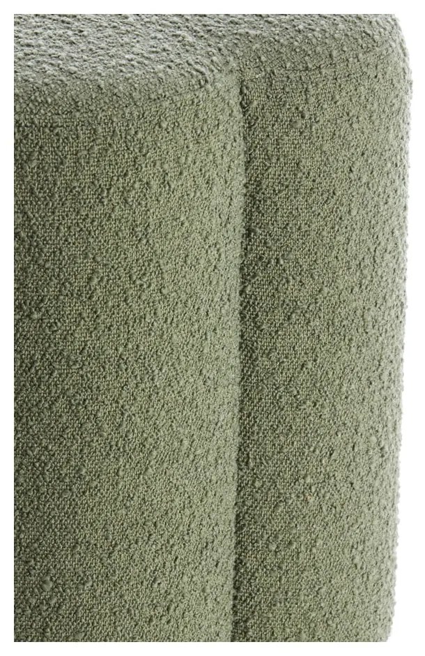 Zielony puf z materiału bouclé Nalani – Light &amp; Living