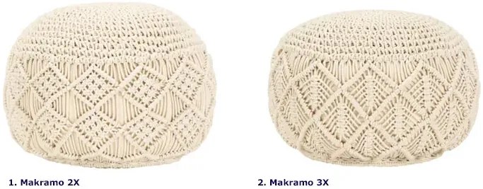 Okrągły biały podnóżek i siedzisko - Harlan 3X
