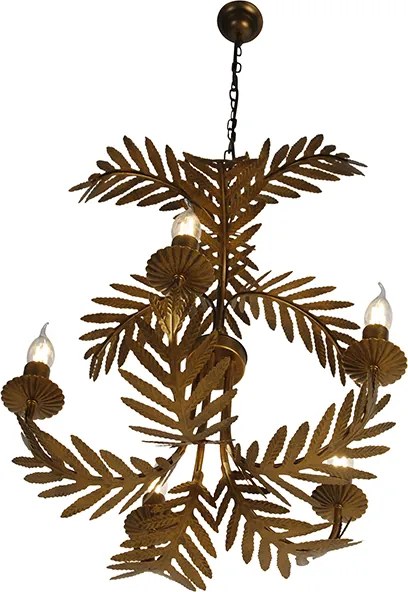 Kinkiet vintage złoty 5-świateł - Botanica