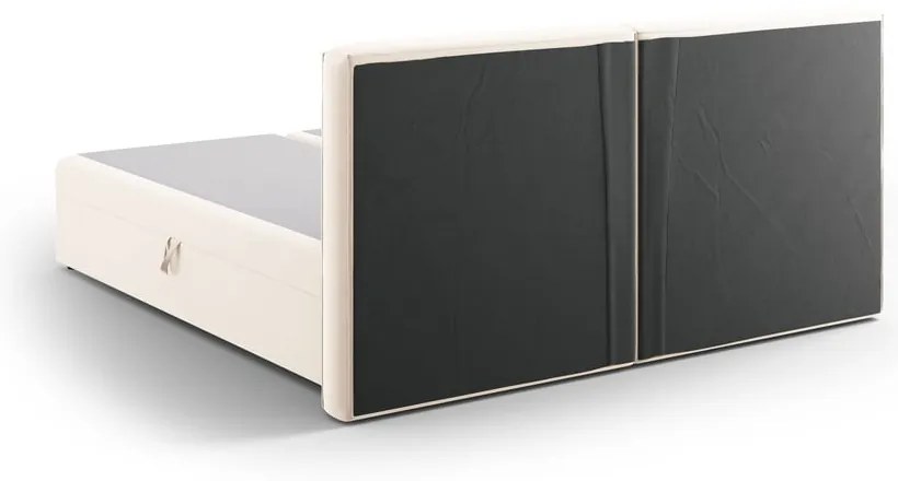 Kremowe łóżko boxspring ze schowkiem 160x200 cm Arendal – Cosmopolitan Design