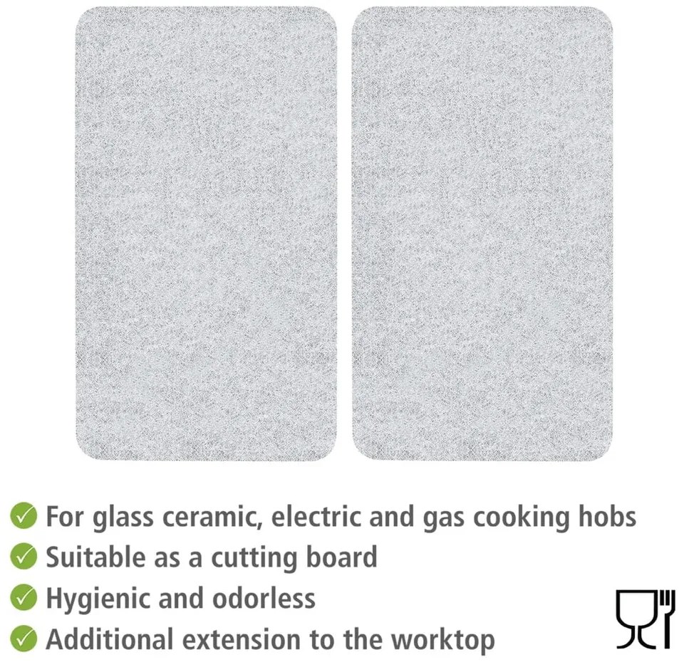 Płyty ochronne na kuchenkę ze szkła hartowanego zestaw 2 szt. 52x30 cm Transparent – Allstar