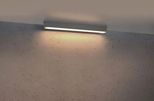Srebrny podłużny plafon LED 3000 K - EX625 M7-B84