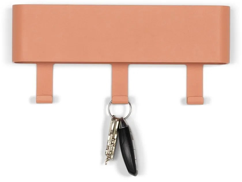 Łososiowy metalowy wieszak ścienny z półką 27 cm Dax Play – Spinder Design