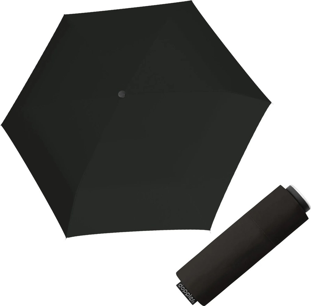 Doppler Fiber Mini Compact Uni Black damski składany parasol