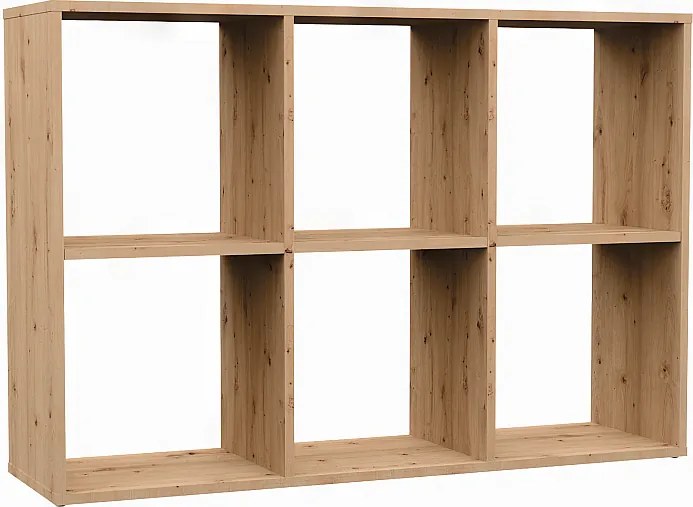 Regał Malax 2X3 | Dąb Artisan | 110x30x75 cm | Regał do przechowywania