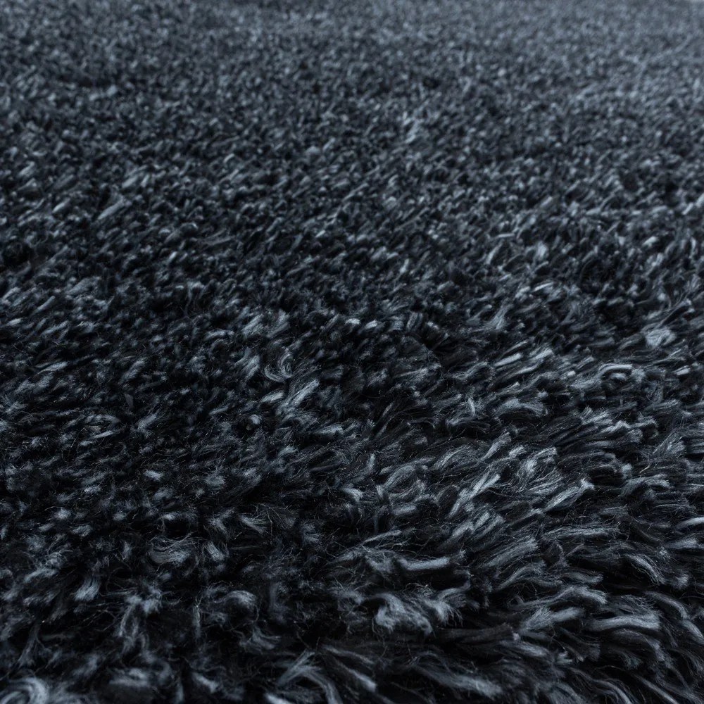 Antracytowy okrągły dywan ø 200 cm Fluffy – Ayyildiz Carpets
