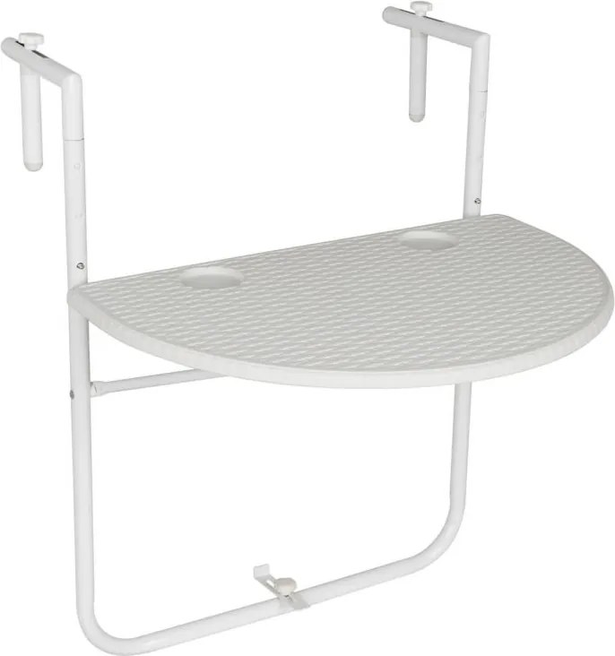 Wiszący rattanowy składany stół - biały