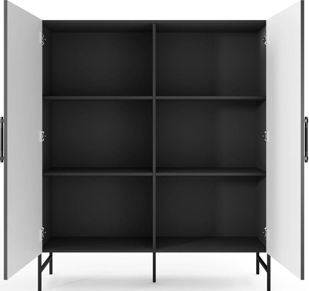 Komoda RAFTT 122x140 cm, czarna